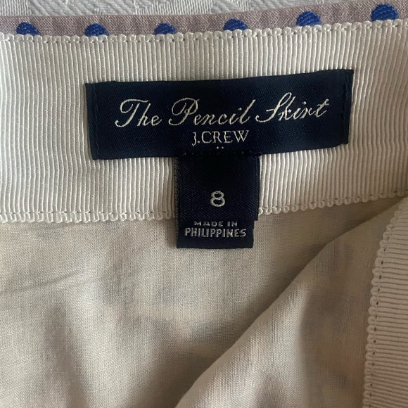 J. Crew | The Pencil Skirt in Royal Blue Polka Dot - Picture 12 of 14